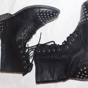 Madden Girl 7.5 Studded Boots w/ zipper